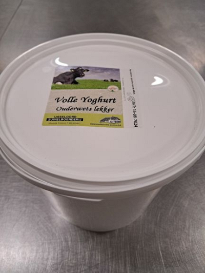 Yoghurt vol in emmer 5 ltr (vrijdag bestellen = woensdag uitleveren) *BESTELARTIKEL