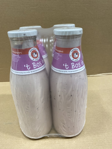 Yoghurt Bosvruchten 4 x 750 ml GLAS De Vrolijke Koe