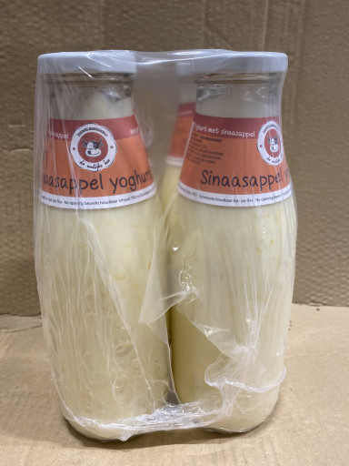 Yoghurt Sinaasappel 4 x 750 ml GLAS De Vrolijke Koe