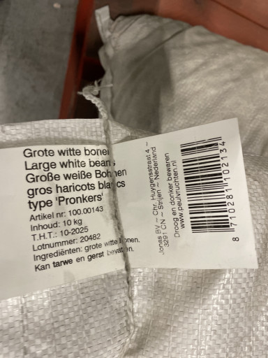 Witte grote bonen per baal à 10 kg